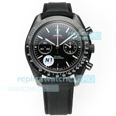 N1 Factory Swiss Copy Omega Speedmaster Dark Side of the Moon Swiss 9300 Automatic Black Watch 